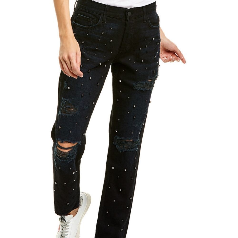 SIWY Denim Giavanna Studded Girlfriend Straight Leg Jeans Size 28(6)
